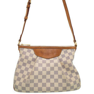 Louis Vuitton Damier Azur White Siracusa Shoulder Bag